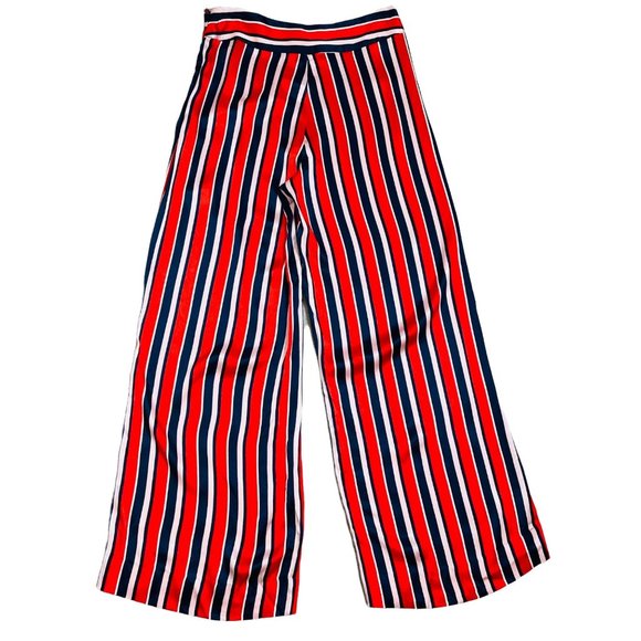 Just Female Mynte Red Striped Satin Trousers Size Small - Picture 5 of 12